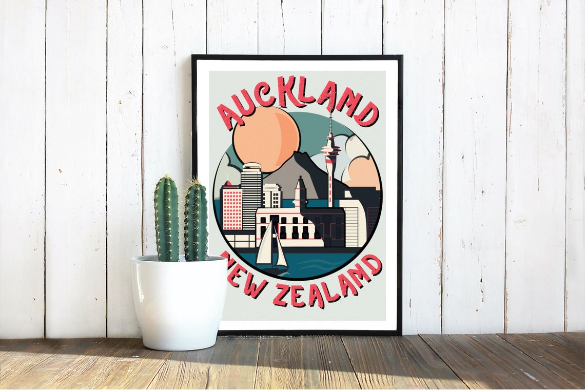 Auckland New Zealand Print Wall Art Auckland Print Wall Art Etsy