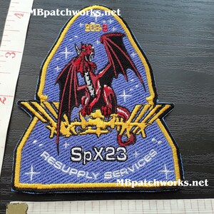 SXM-8 SpaceX Falcon 9 Logo Patch NASA Crew Dragon Astronauts Space Travel 