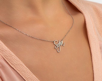 Top Best Name Necklace, Personalized Name necklace, Gold Name Necklace, Mother's Day Gift, Bridesmaid Gift Necklace, Name Necklace