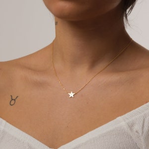 Personalized Engraved Star Necklace, Customized Engraved Star Pendant, Gift for Her, Egraved Star Necklace, Elegant Letter Necklace image 8