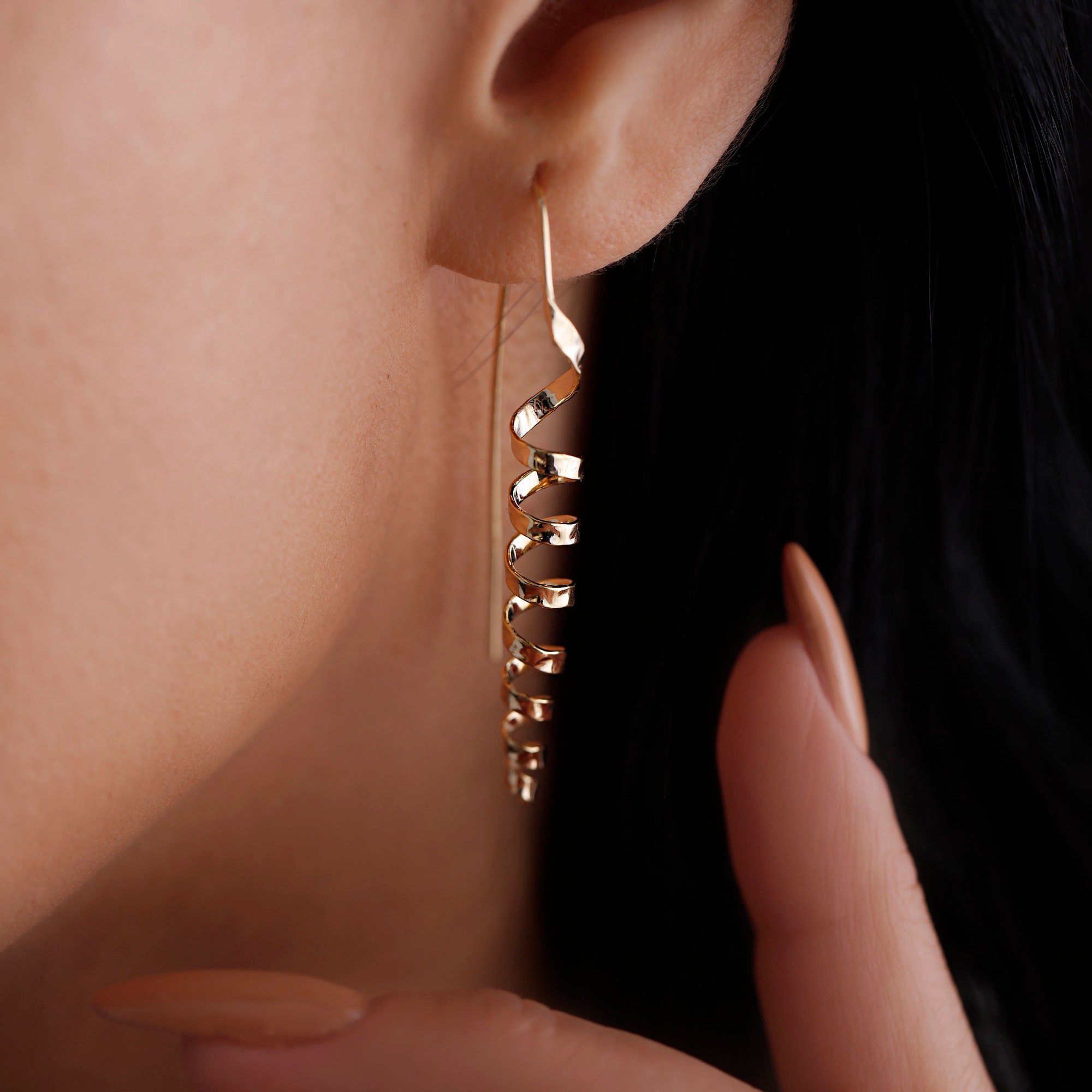 WUSUANED Funny Tornado Earrings – Storm Chaser Jewelry, Meteorology Gift, Hurricane Themed Earrings - View #8