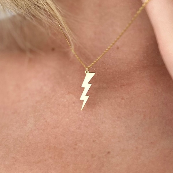 Zeus Lightning Necklace, Zeus Necklace, 925k Silver Lightning necklace, Bridesmaid Gift Necklace, Christmas Gift for You