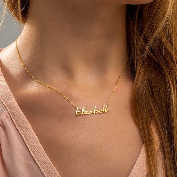 Script Gold Bride Necklace Script Gold Bride Necklace