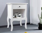 Bedside Cabinet 1 Drawer Chest Side Table Drawers Shabby Chic European Style