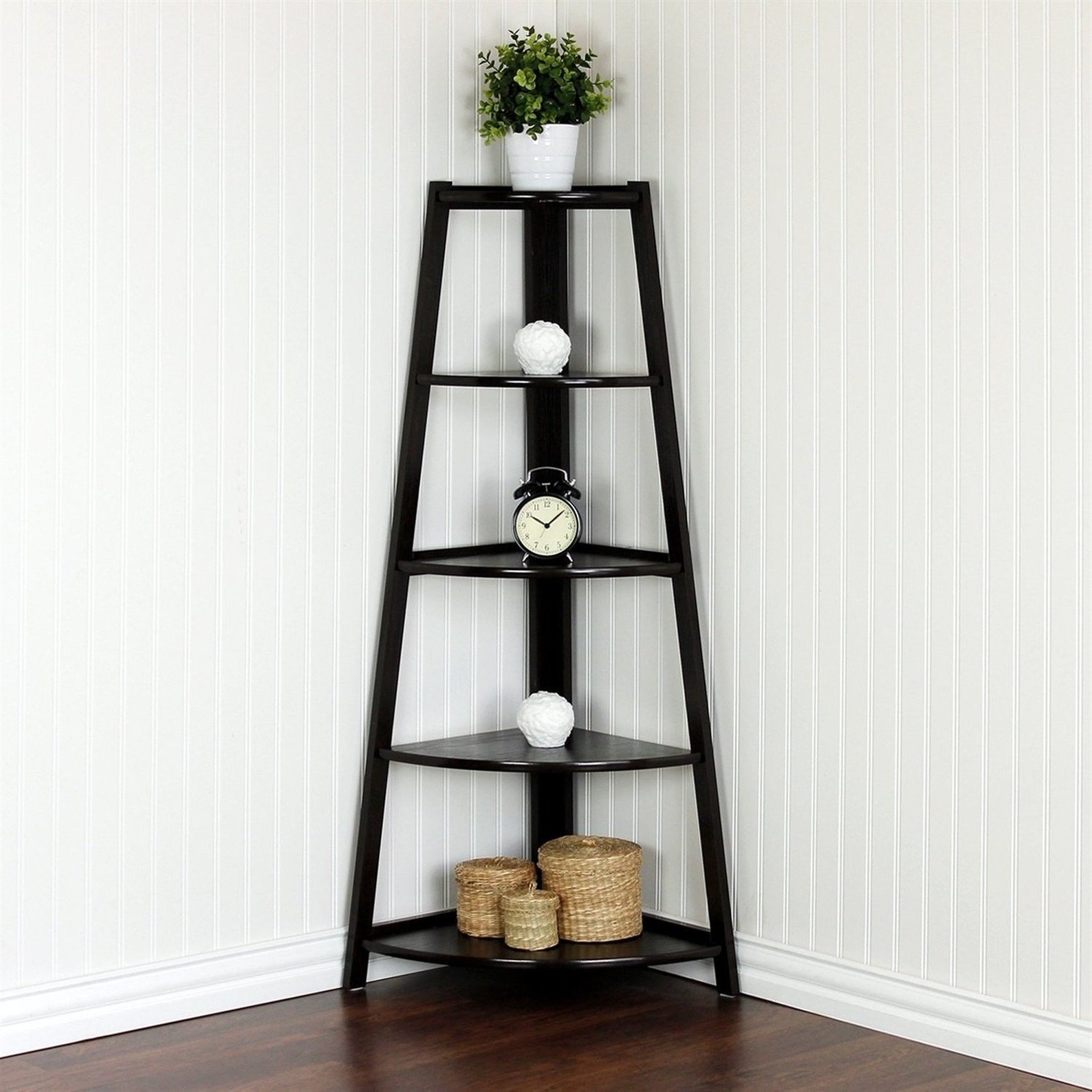Corner Ladder Shelf Shelving Unit Bookcase Storage Tall 5 Tier Etsy