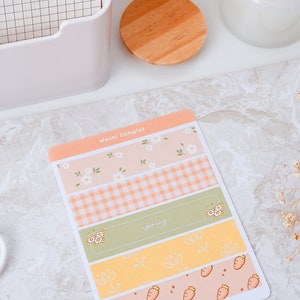 Spring Washi Monsters | Sticker vel | Journaal Stickers | Leuke Stickers | Esthetische stickers