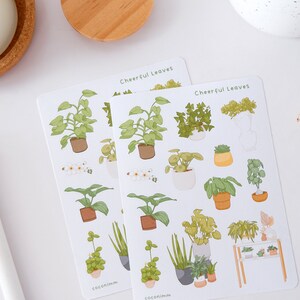 Cheerful Leaves | Sticker Sheet | Aesthetic Stickers | Planner Deco | Journal Stickers