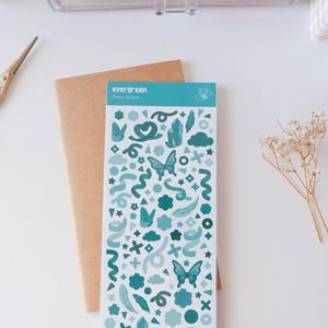 Evergreen | Mini Sticker Sheet | Aesthetic Stickers | Tiny Stickers | Planner Deco | Journal Stickers