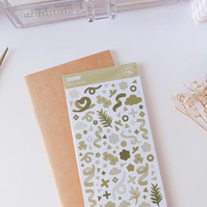 Clover | Mini Sticker Sheet | Aesthetic Stickers | Tiny Stickers | Planner Deco | Journal Stickers