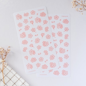 Sakura | Leuk stickervel | Leuke stickers | Planner-stickers | Journaling-stickers