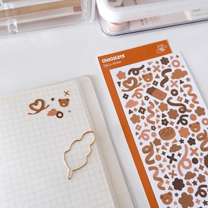 Chocolate | Mini Sticker Sheet | Aesthetic Stickers | Tiny Stickers | Planner Deco | Journal Stickers