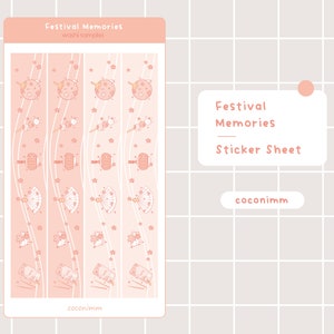 Festival Herinneringen | Washi Samples Stickers | Sticker vel | Japanse inspiratie | Japanse Festival | Leuke Stickers