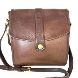 1991 Coach Scout 9890 Brown Leather Crossbody USA Heritage Bag