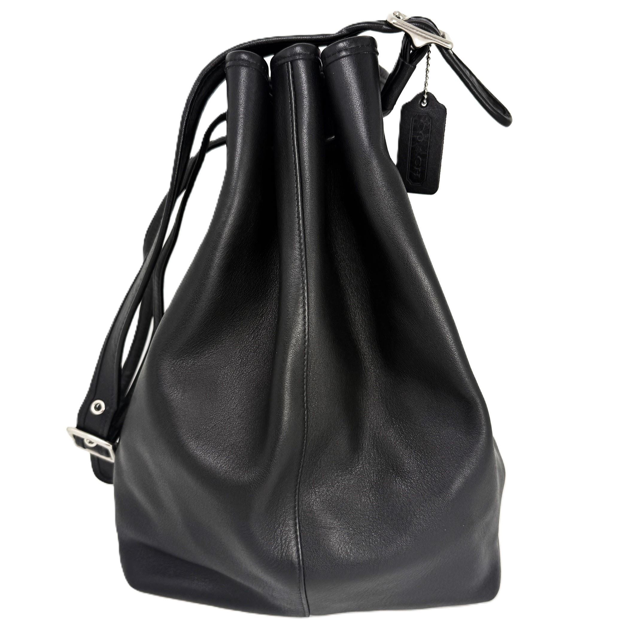 Vintage Coach Bucket Bag Black - Etsy