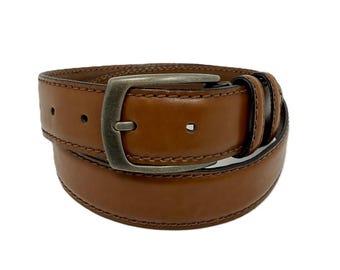 Joseph Abboud Italian Leather Belt Men’s Size 34 Cognac Brown