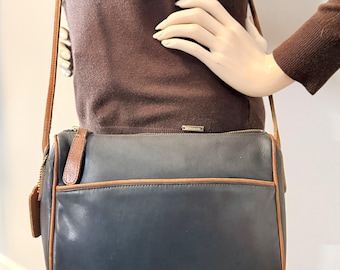 Vintage Coach Slim Zip Spectator Bag Black Leather 6018 USA