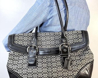 Coach SOHO Vintage Multicolor Patchwork Jacquard C's Logo