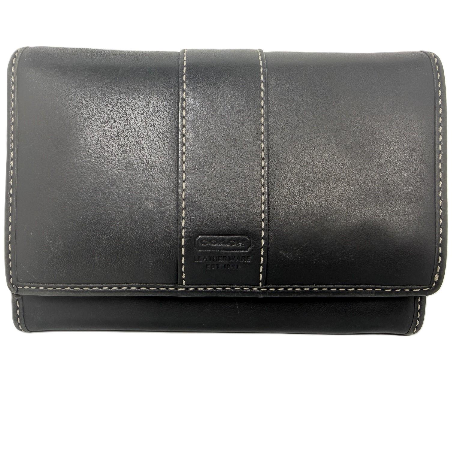 Vintage Coach Black Wallet - Etsy