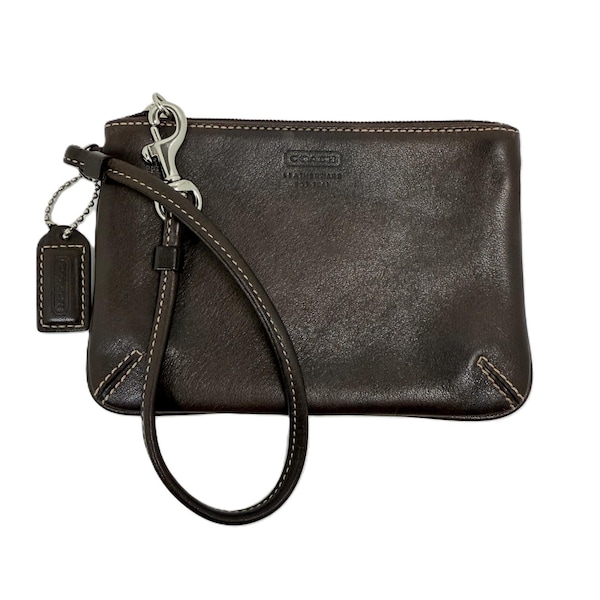Coach Vintage Leather Skinny Wristlet 8360 Mahogany Brown 2002