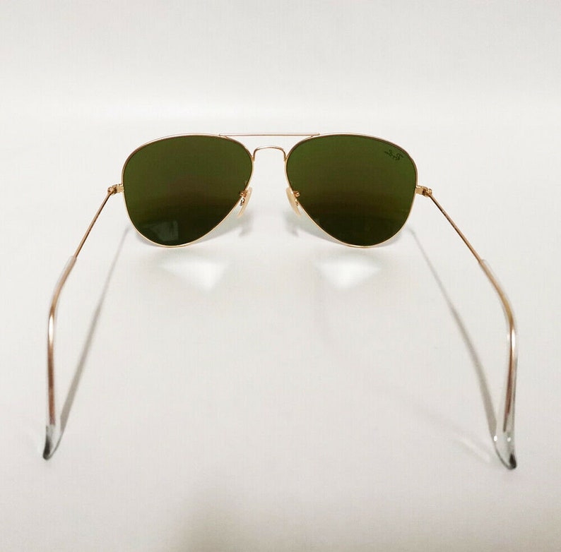 ray ban aviator blue lens gold frame