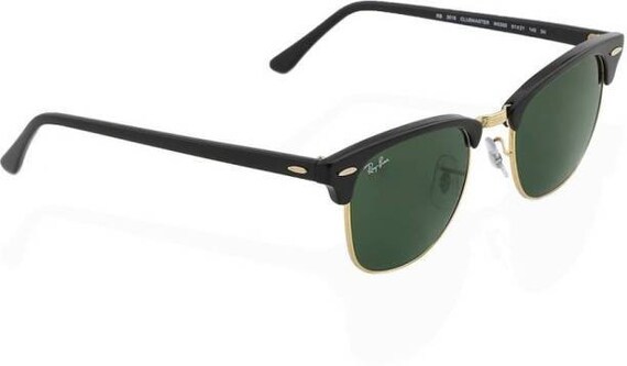 Ray Ban Sunglasses Clubmaster Black Frame Dark Green Lens Size | Etsy