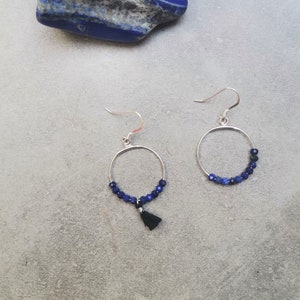 925 silver earrings and lapis lazuli image 2