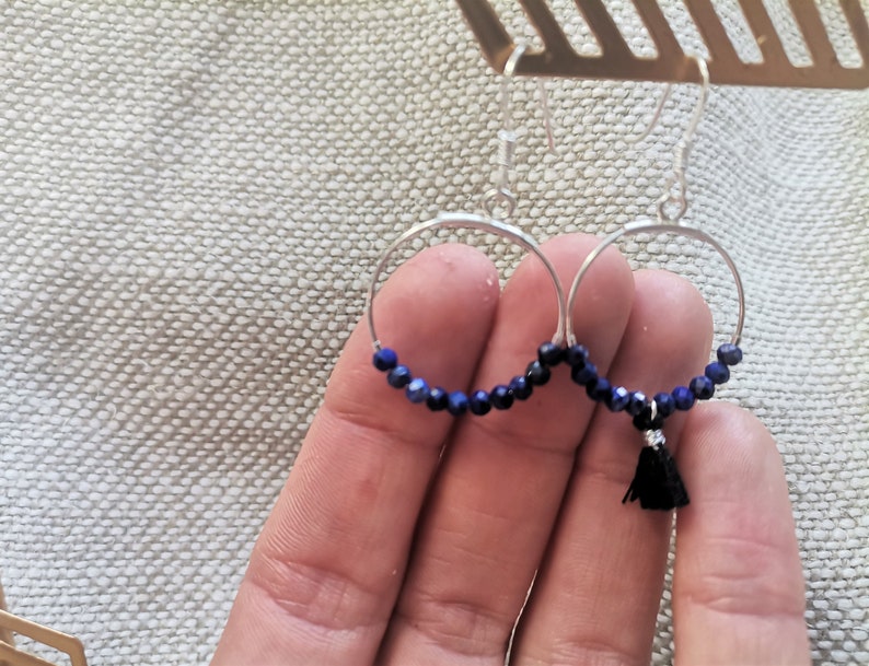 925 silver earrings and lapis lazuli image 5