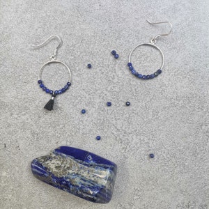 925 silver earrings and lapis lazuli image 3