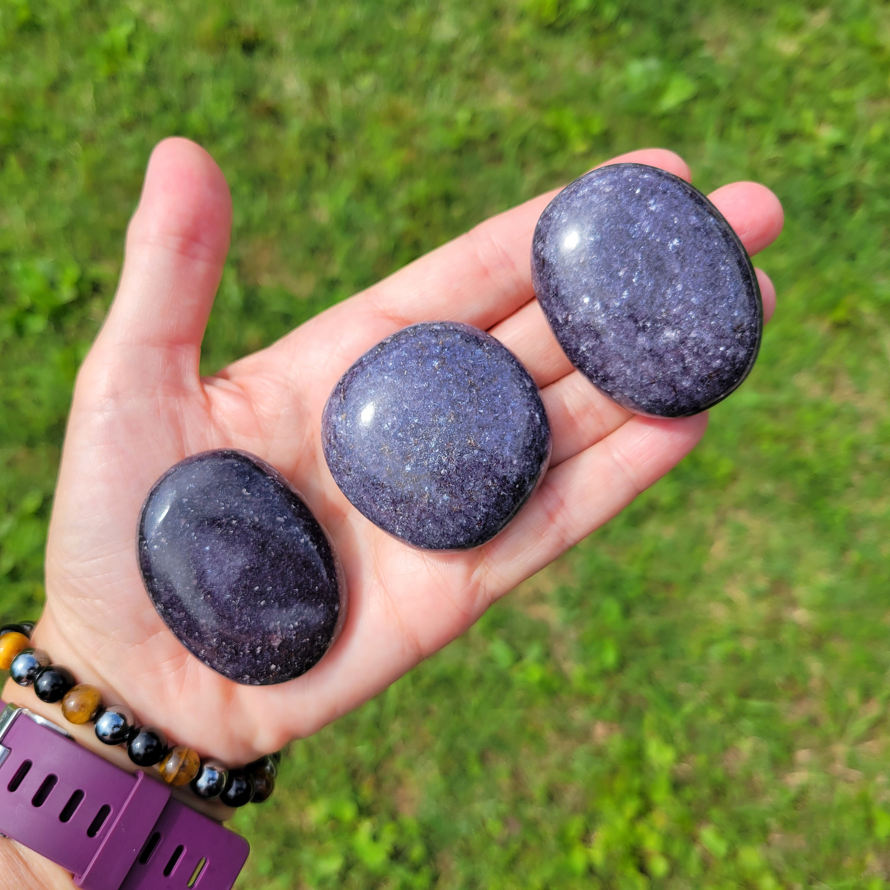 Lepidolite Palm Stone - YOUR CHOICE / Polished Lepidolite Pocket Stone / Natural Lepidolite Mini Palm