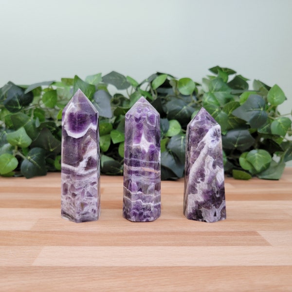 Dream Amethyst Tower - Your Choice / Large Chevron Amethyst Point / High Grade Dream Amethyst