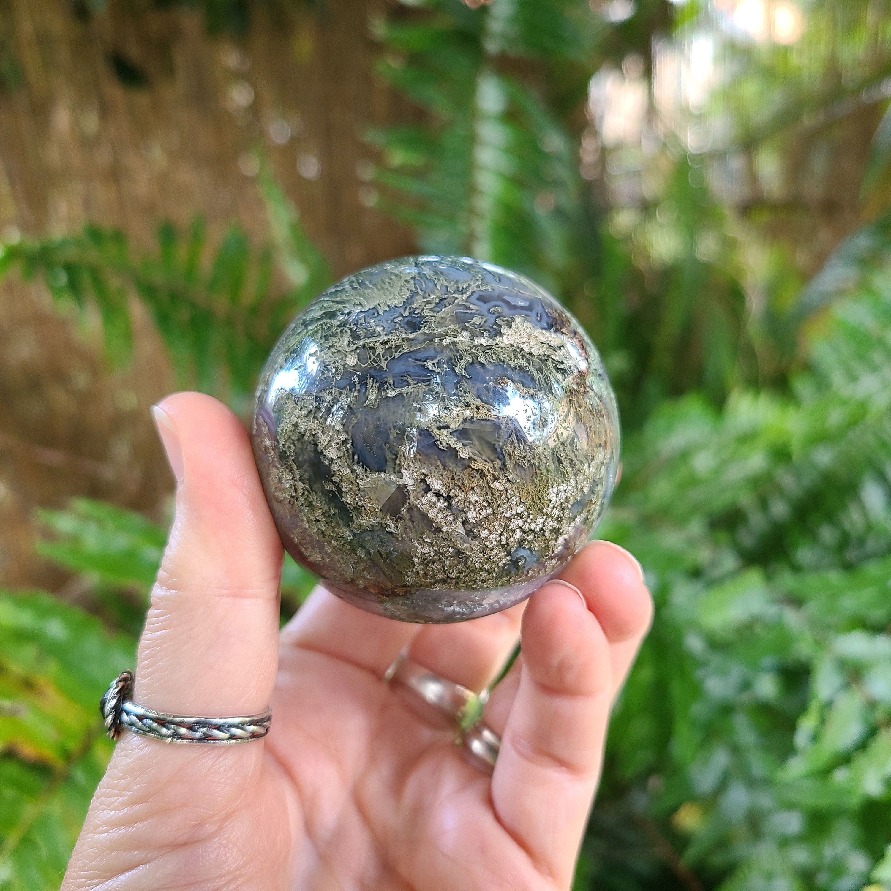 Green Moss Agate Sphere 57mm | Etsy