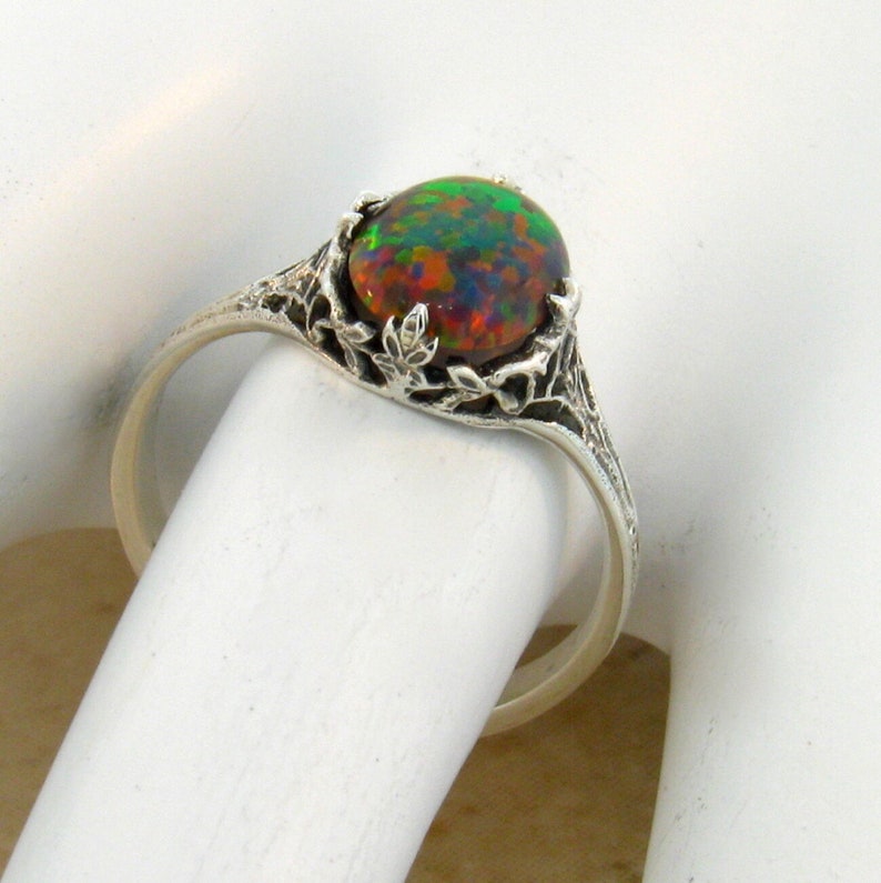 Orange Fire Opal 925 Sterling Silver Certified 4.25 Carat Oval Shape Ring for Christmas /& Birthday Gift