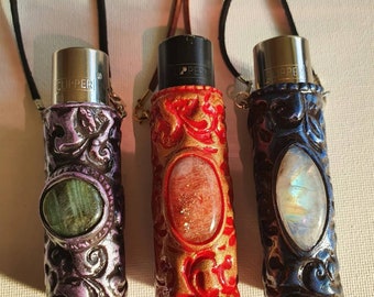 Lighter sleeve, lighter case, Crystal lighter cases, Pendant.