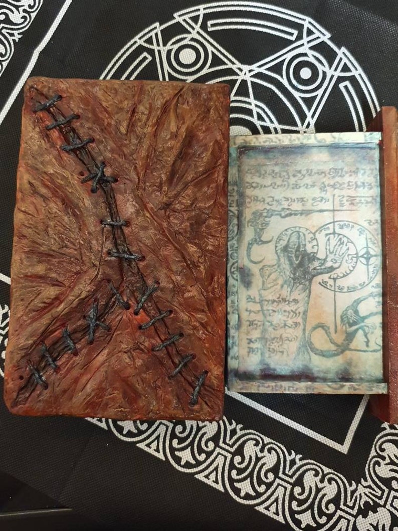 Necronomicon Evil Dead Horror Prop Secret Draw Box Looks Etsy UK