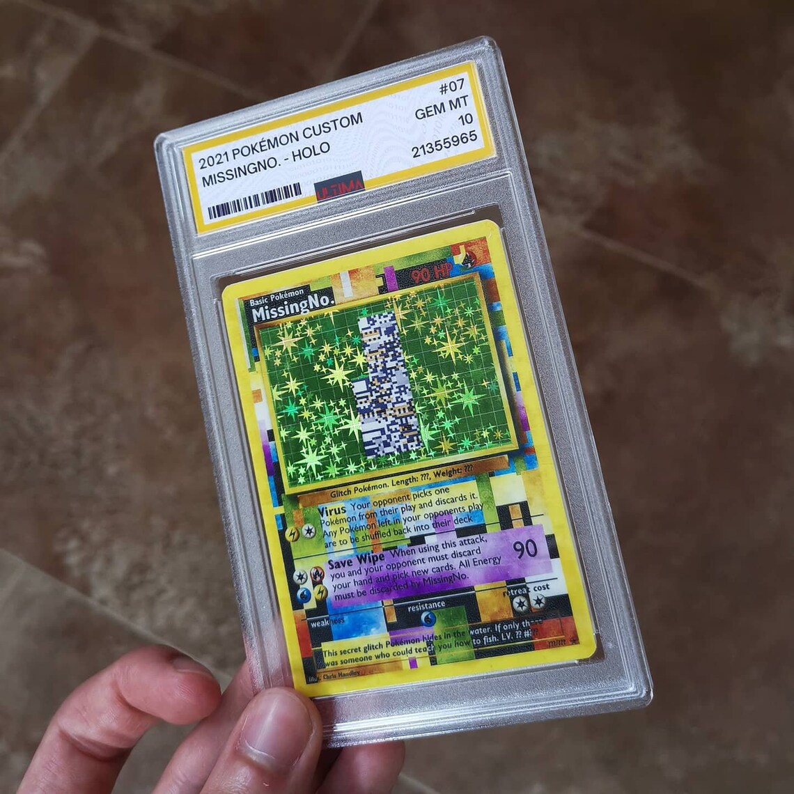 Custom Holographic Missingno. Pokémon Card Handmade With PSA Etsy