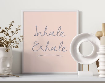Inhale Exhale Wall Art Infinity Breathing Mindfulness - Etsy