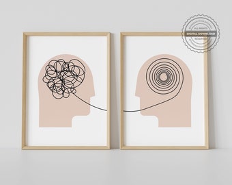 Therapy | Talking Helps | Therapist Office Art | Printable Art | Digital Art | Wall Décor Office | Counsellor Office Art | Mental Health Art