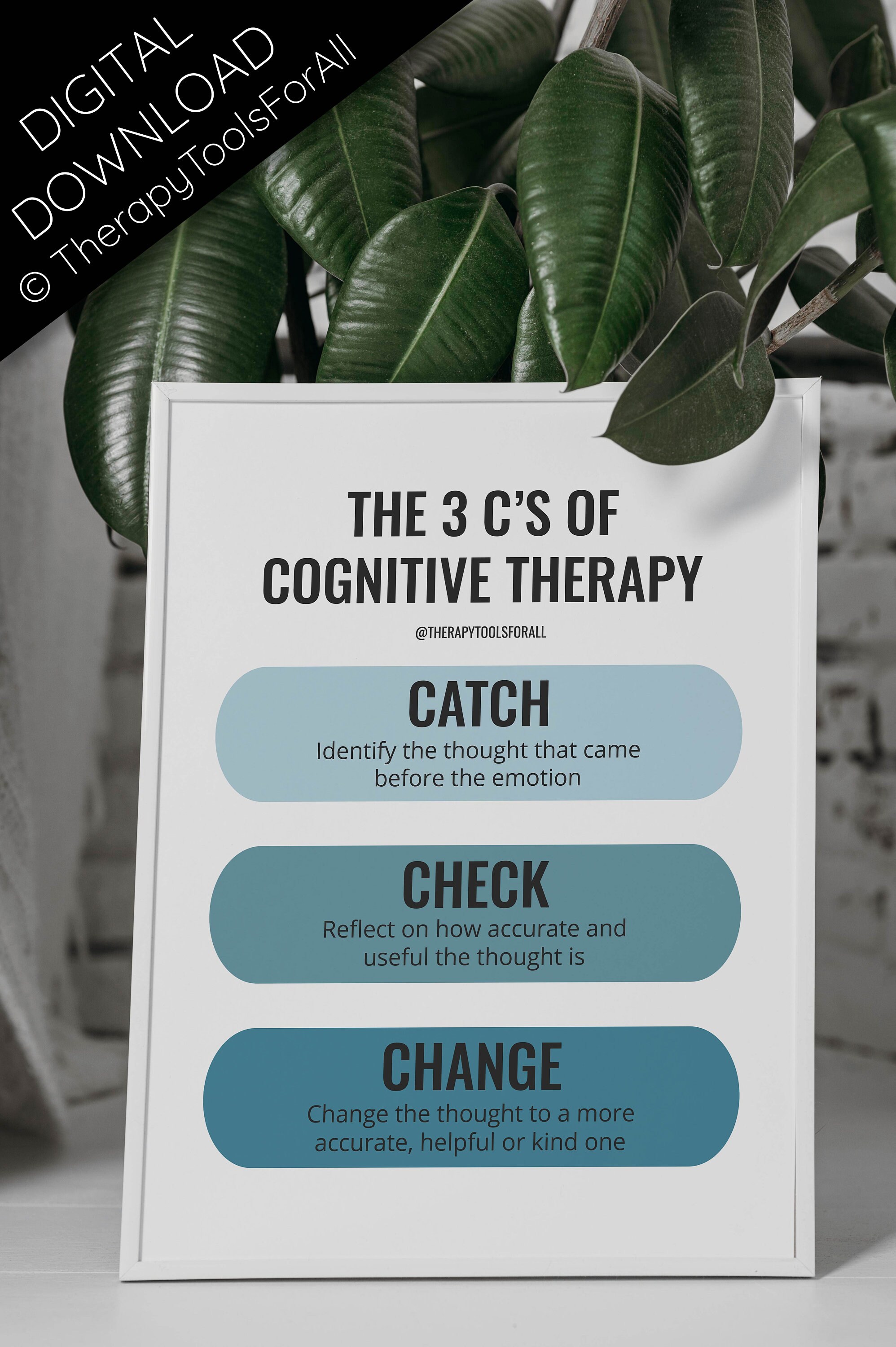 CBT Bundle DIGITAL Posters Cognitive Behavioral Therapy Negative ...