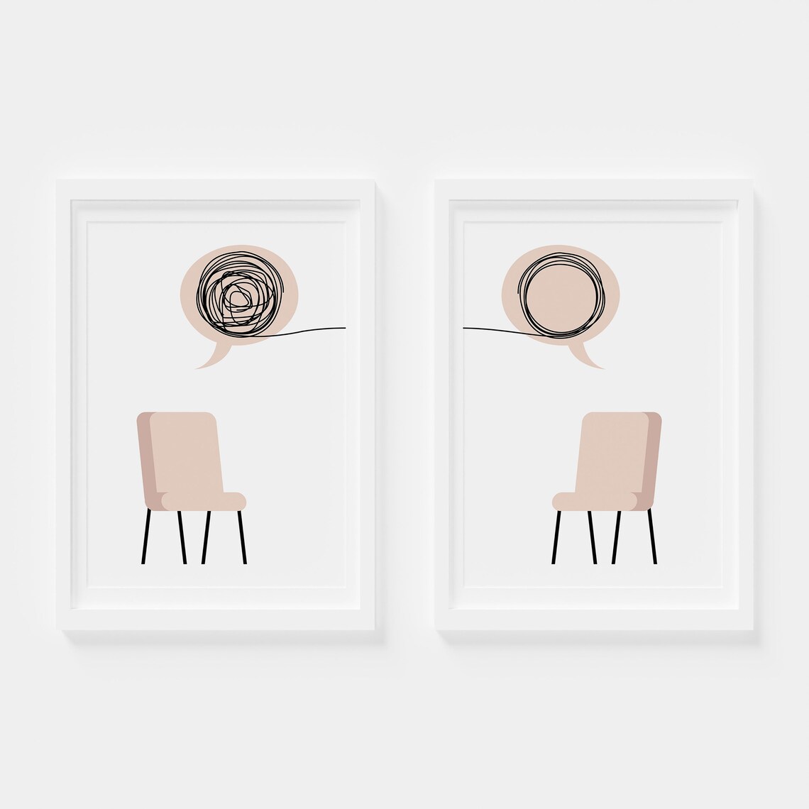 View of Therapy Counselor Office Wall Art Digital Prints, Psychologist Poster ...