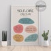 Self Care Digital Poster, Self Love, Mental Health, Well Being Print, School Counselor Office Wall Decor, Therapist, Therapy, Wellness Art