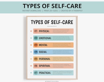Tipos de terapia de autocuidado Decoração de escritório Arte do terapeuta Alívio da ansiedade e depressão Autoajuda Aconselhamento escolar Cantinho relaxante Saúde mental