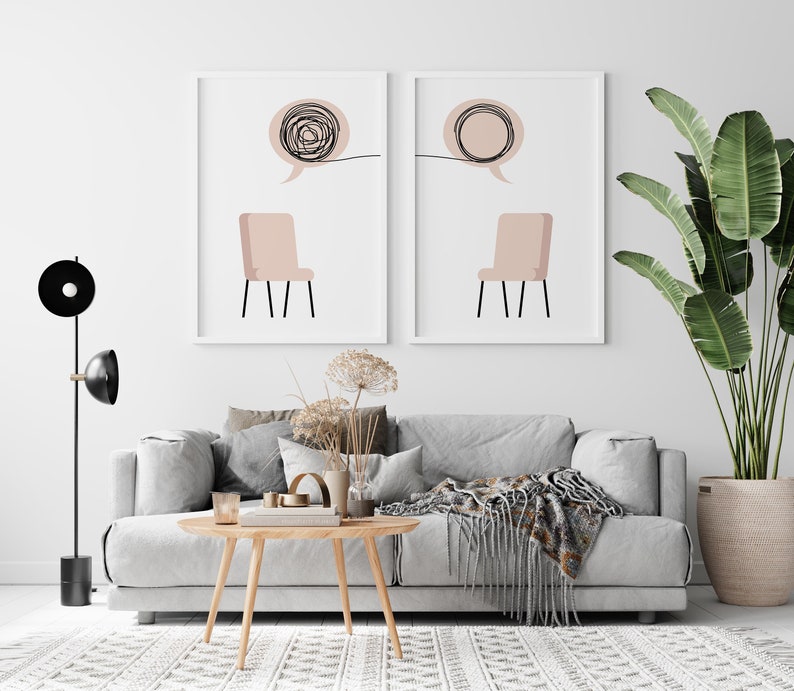 Therapy Counselor Office Wall Art Digital Prints Psychologist Etsy