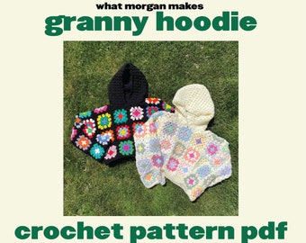 Granny Hoodie Crochet Pattern PDF