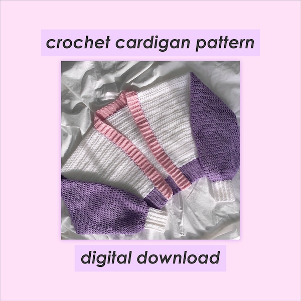 Crochet Pattern - Crochet Cropped Cardigan