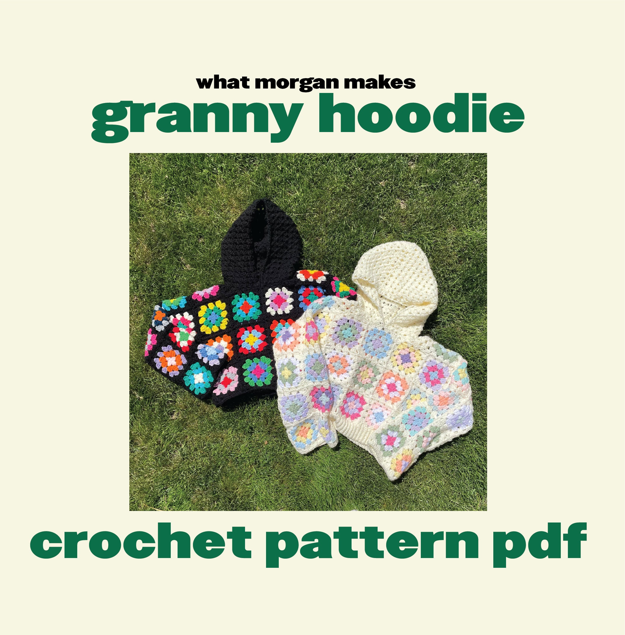 Granny Hoodie Crochet Pattern PDF Etsy Ireland