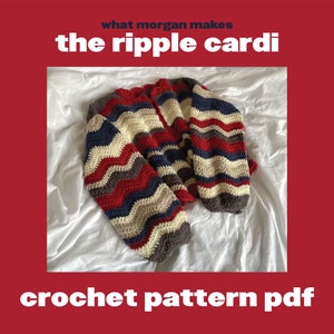 The Ripple Cardigan Crochet Pattern PDF - WMM