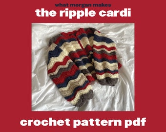 The Ripple Cardigan Crochet Pattern PDF - WMM