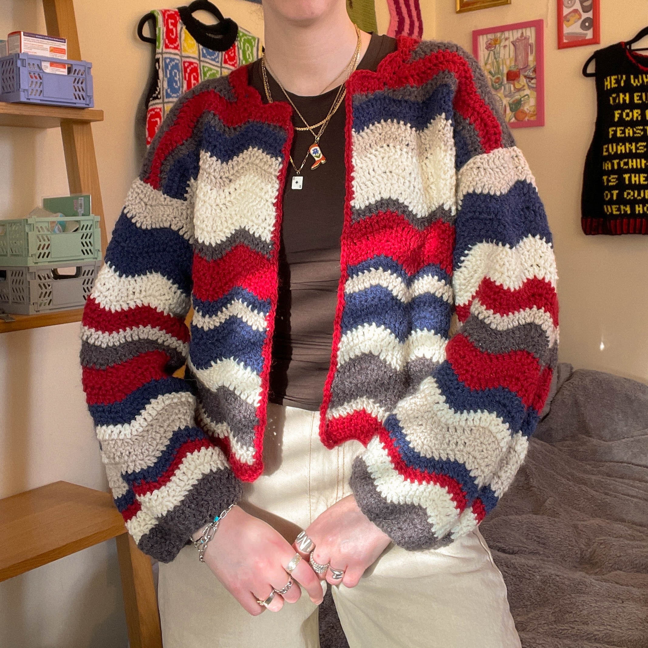 The Ripple Cardigan Crochet Pattern PDF - WMM - Etsy