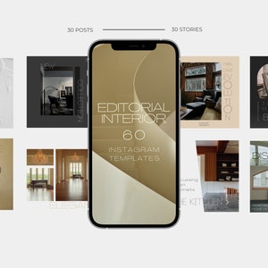 60 redaktionelle Instagram Templates