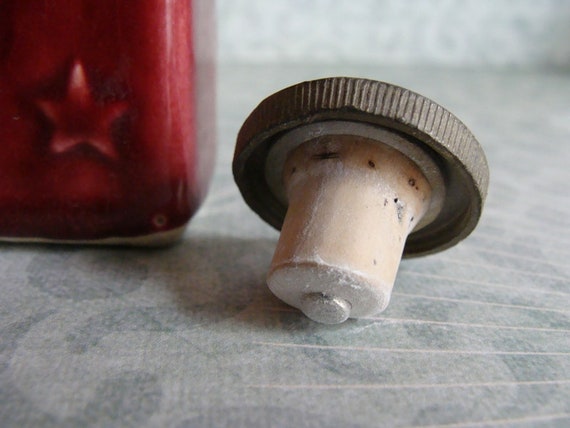 Antique Talc Powder Bottle With Original Stopper … - image 5